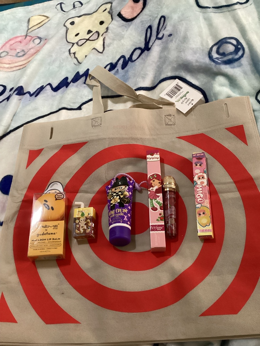 7 piece bundle-Target Red Bullseye Canvas Tote Bag-makeup-surprise pen and extra